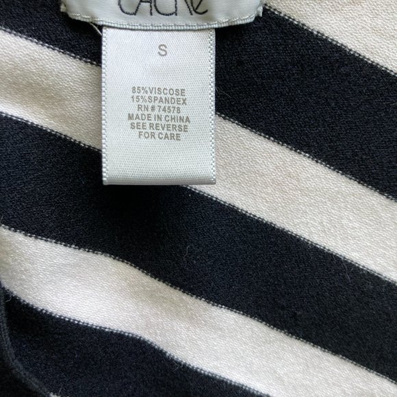 Cache Vintage Striped One Shoulder Size S Knit Top - Picture 5 of 9